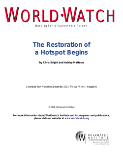 orld watch - Worldwatch Institute
