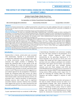 the effect of stretching exercise on primary