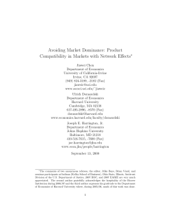 Avoiding Market Dominance: Product Compatibility in Markets with