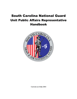 2015 SCNG UPAR Handbook - South Carolina National Guard