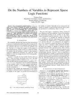 On the Numbers of Variables to Represent Sparse Logic Functions