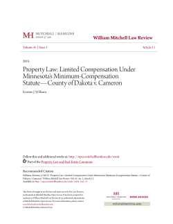 Property Law: Limited Compensation Under Minnesota`s Minimum