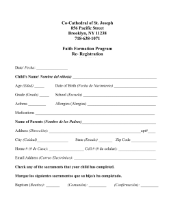 Co-Cathedral of St. Joseph 856 Pacific Street Brooklyn, NY 11238