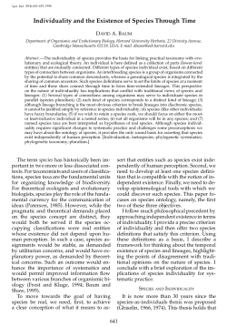Individuality and the Existence of Species