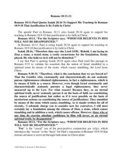 Romans 10:11-12 - Wenstrom Bible Ministries