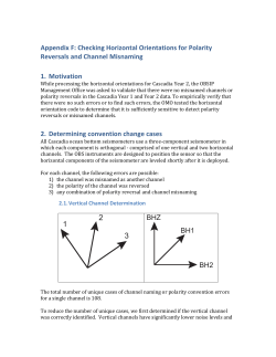 Appendix F: Checking Horizontal Orientations for Polarity Reversals