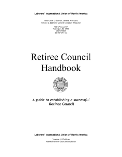LIUNA Retiree Councils... - Laborers` International Union of North