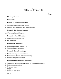 Table of content - AIDS Foundation of South Africa