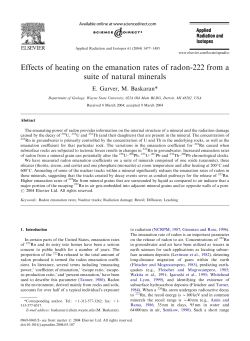 Effects of heating on the emanation rates of radon-222
