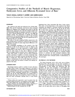 Comparative Studies of the Nucleoli of Morris Hepatomas