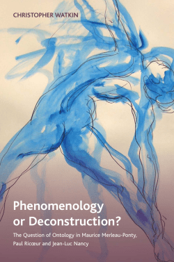 Phenomenology or Deconstruction?