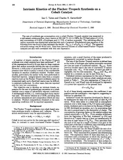 Intrinsic Kinetics of the Fischer-Tropsch Synthesis on a Cobalt Catalyst