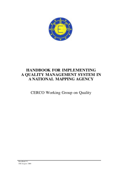HANDBOOK FOR IMPLEMENTING A QUALITY