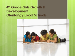 4th Grade Girls Presentation - Olentangy Local School District
