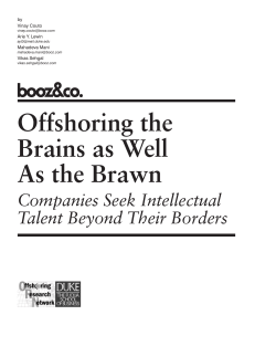 Offshoring the Brains as Well As the Brawn
