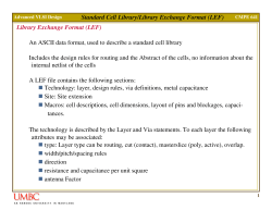 Standard Cell Library/Library Exchange Format (LEF) Library