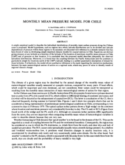 Monthly mean pressure model for Chile