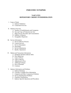 Canadian Banking Industry Synopsis