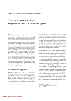 The zooarchaeology of cult