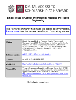 ETHICAL ISSUES IN CELLULAR AND MOLECULAR MEDICINE