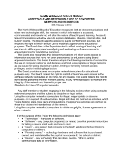 North Wildwood School District Acceptable/Responsible Use