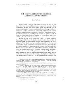 the inevitability of conscience: a response to my critics