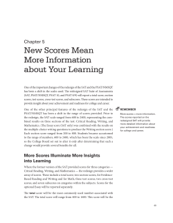 New Scores Mean More Information about Your