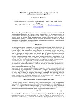 Dependence of mutual inductance of a precise Rogowski coil on the
