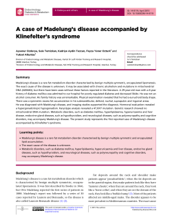 A case of Madelung`s disease accompanied by Klinefelter`s syndrome
