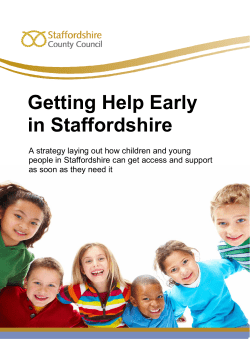 Getting Help Early in Staffordshire