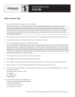 Answer Key - KidsHealth in the Classroom