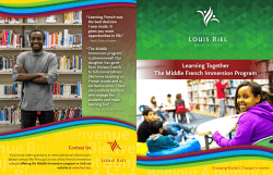 Middle French Immersion Brochure