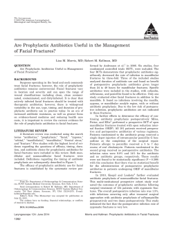 Are prophylactic antibiotics useful in the management of