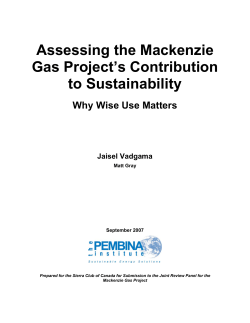 Assessing the Mackenzie Gas Project`s
