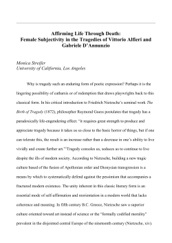 Affirming Life Through Death: Female Subjectivity in the