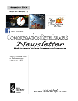 November 2014.pub - Congregation Beth Israel