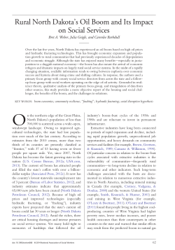 Rural North Dakota`s Oil Boom and Its Impact on Social Services