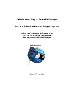 Drizzle Your Way to Beautiful Images Part I