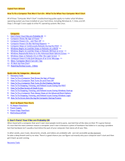 How To Fix a Computer That Won`t Turn On