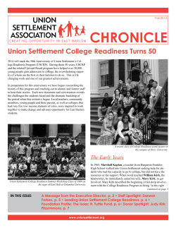 Union Settlement College Readiness Turns 50