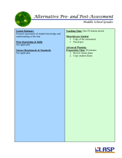 Alternative assessment