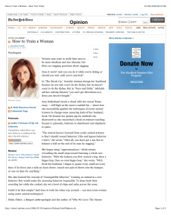 How to Train a Woman