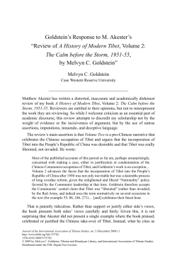 Goldstein`s Response to M. Akester`s