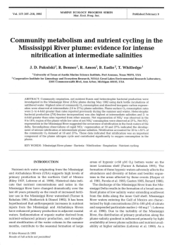 Community metabolism and nutrient cycling in the Mississippi River