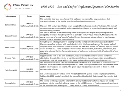 1900-1920 &ndash; Arts and Crafts/ Craftsman Signature