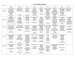 My Workshop Planner