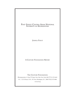 post-soviet central asian national interests in afghanistan