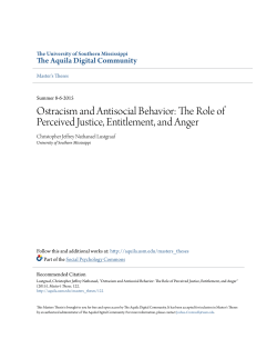 Ostracism and Antisocial Behavior