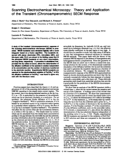 Scanning Electrochemical Microscopy: Theory and