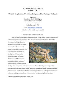 Enlightenment Syllabus - Fall 2015